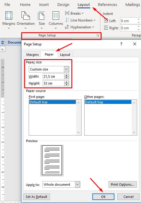 Ukuran Kertas F4 Yang Benar Untuk Ngeprint Word Dan Exel