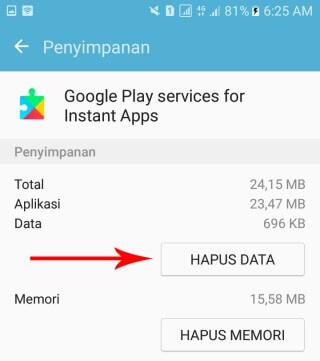clear data google services