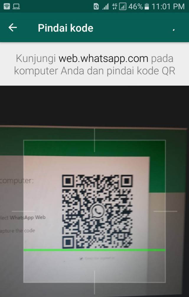 Pindai QR Kode WhatsApp Web