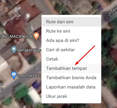 cara menambahkan tempat di Google Maps